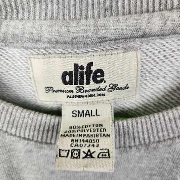Alife Long Sleeve Crew Neck Front Side Spell Out Streetwear Sweatshirt Small - Picture 4 of 6